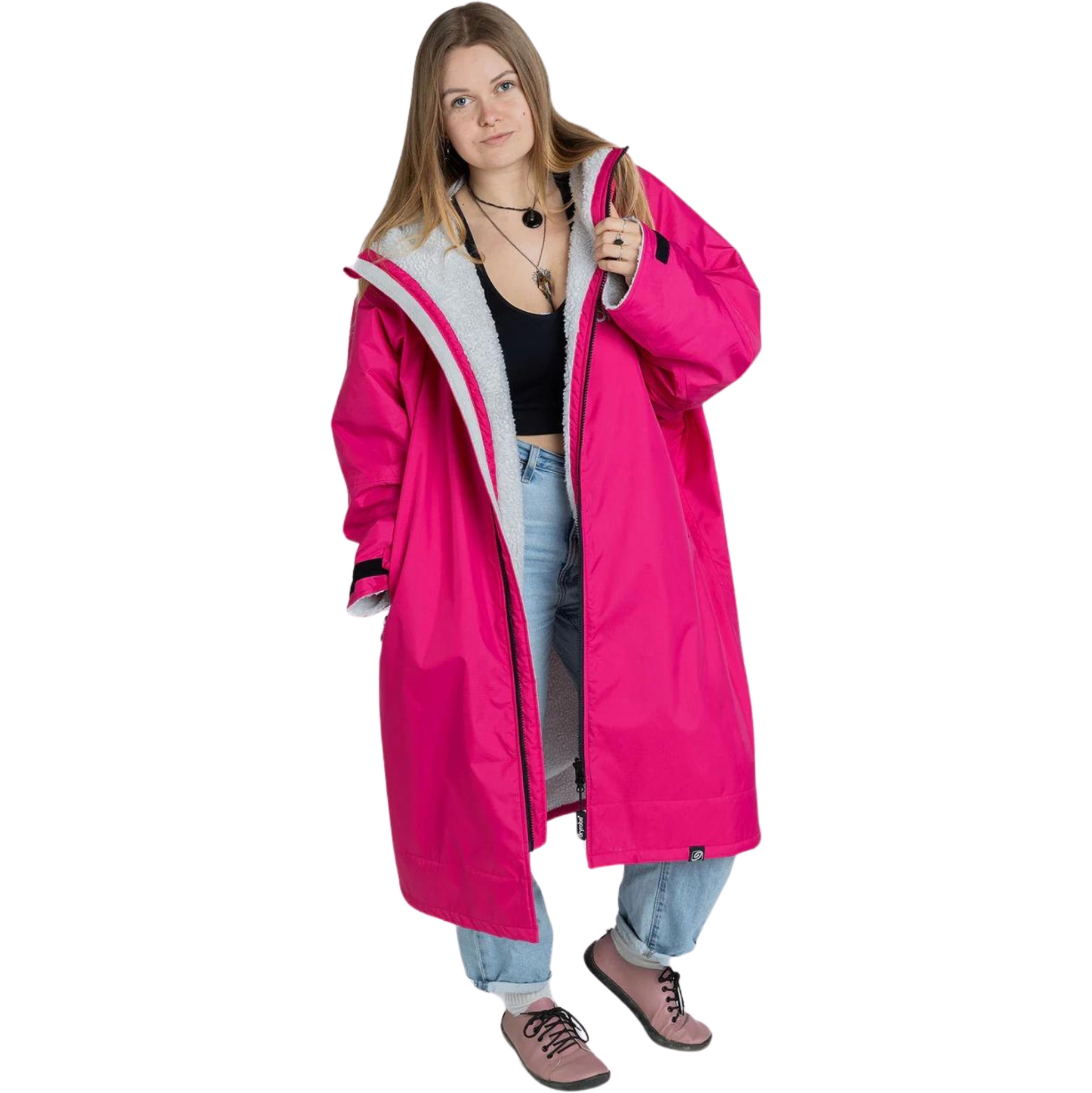 2026 Dryrobe Advance Langarm-Umkleidemantel DALSV3  Pink / Hellgrau